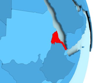 Eritre Haritası kırmızı