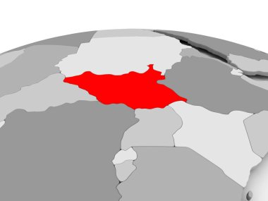 Güney Sudan gri dünya üzerinde