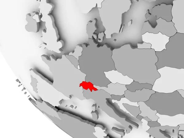 Mappa della Svizzera in rosso — Foto Stock