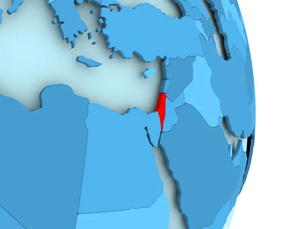 Mapa Izrael w kolorze czerwonym — Zdjęcie stockowe