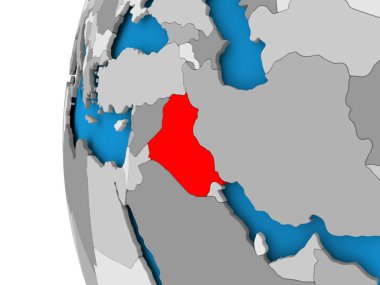 Irak Haritası siyasi dünya üzerinde