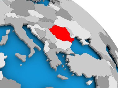 Haritada kırmızı Romanya'da