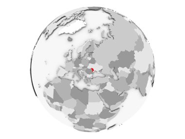 Moldova gri Globe izole