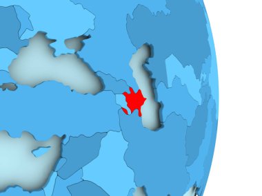 Azerbaycan Haritası kırmızı