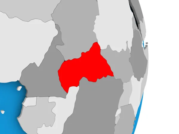 Центральная Африка на глобусе — стоковое фото