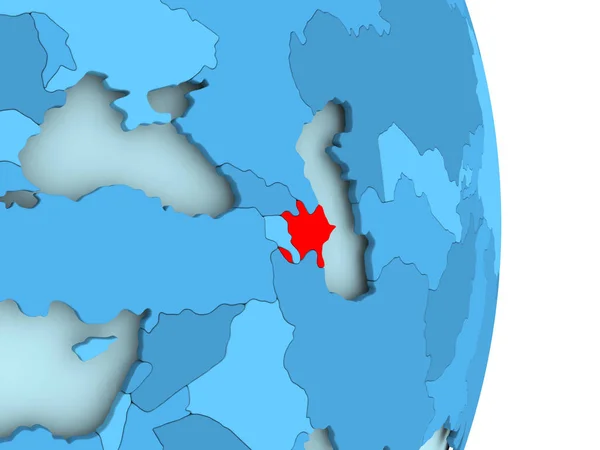 Mapa de Azerbaijão em vermelho — Fotografia de Stock