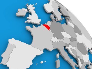 Belçika haritada kırmızı '