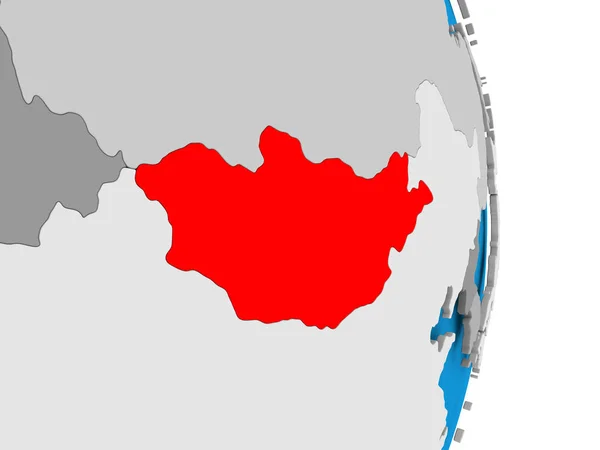 Mongóliával a globe — Stock Fotó