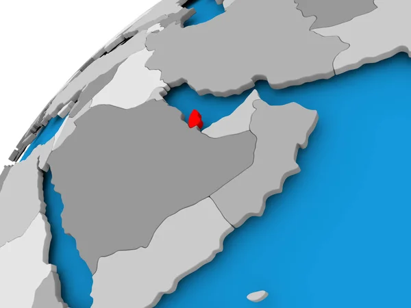 红色的卡塔尔地图 — 图库照片