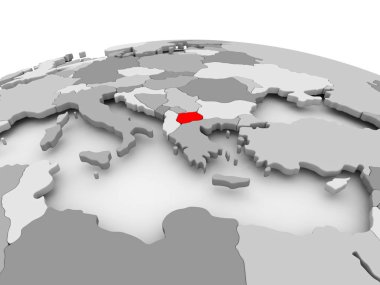 Makedonya üzerinde gri Küre