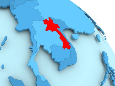 Laos mavi dünya üzerinde