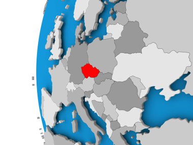 Siyasi dünya üzerinde Çek Cumhuriyeti haritası