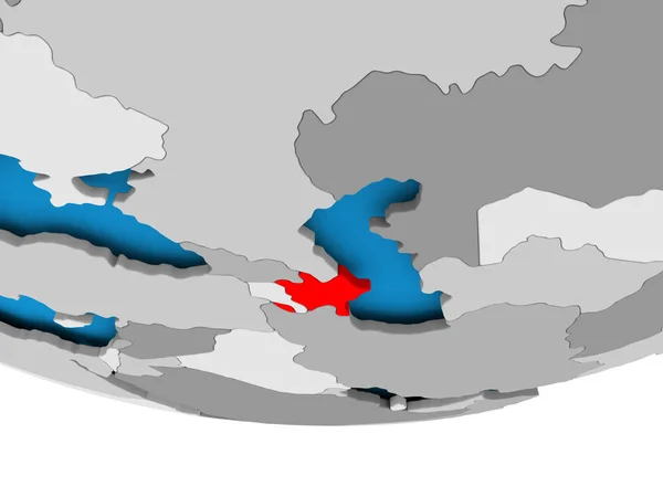 Azerbeidzjan op wereldbol — Stockfoto
