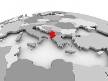 Arnavutluk gri dünya üzerinde