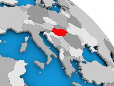 Macaristan'ın haritada kırmızı