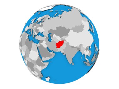 Afganistan izole küre üzerinde