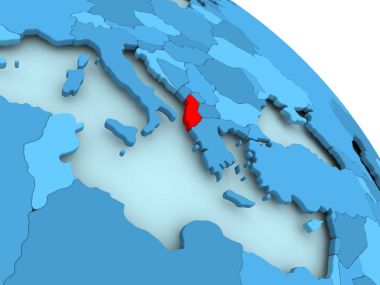 Arnavutluk mavi dünya üzerinde
