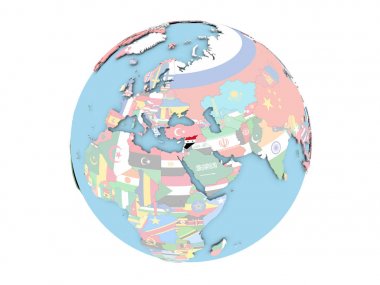 Suriye izole küre üzerinde