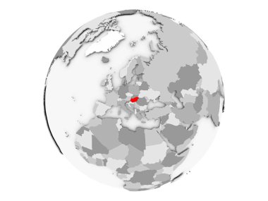 Macaristan gri Globe izole