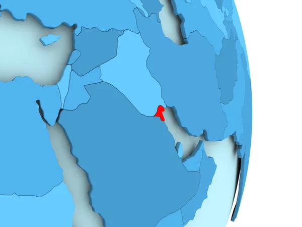Mappa del Kuwait in rosso — Foto Stock