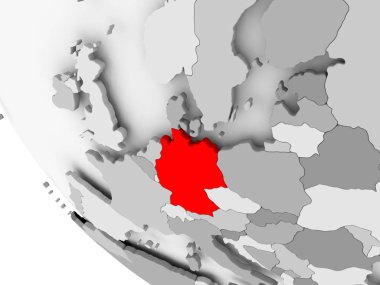 Almanya Haritası kırmızı