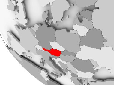 Avusturya Haritası kırmızı