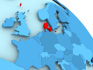 Danimarka mavi dünya üzerinde