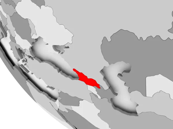Piros Grúzia Térkép — Stock Fotó