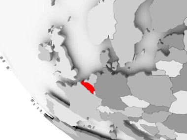 Belçika Haritası kırmızı