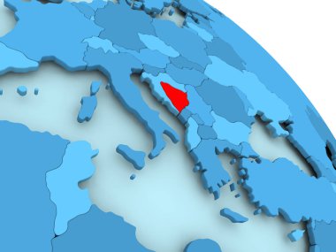 Bosna ve Hersek üzerinde mavi Küre