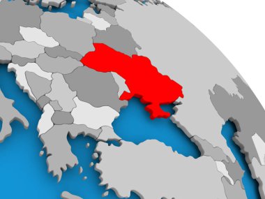 Haritada kırmızı Ukrayna'da