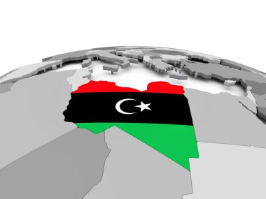 Libya bayrağı dünya üzerinde