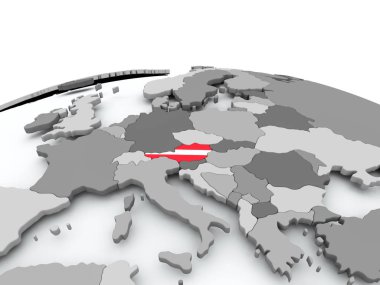 Dünya üzerinde Avusturya bayrağı