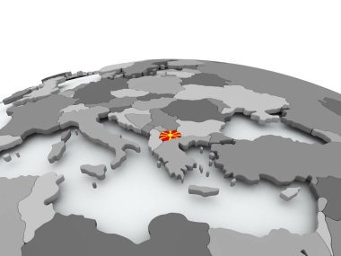 Dünya üzerinde Makedonya Cumhuriyeti bayrağı