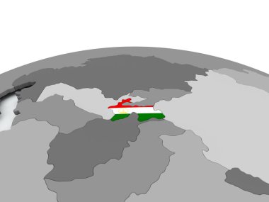 Tacikistan bayrağı dünya üzerinde