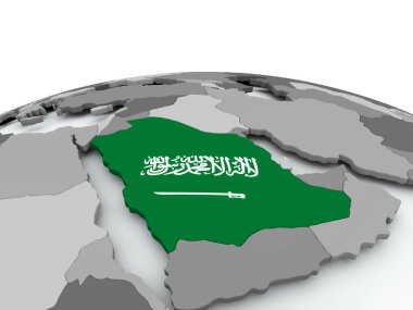 Suudi Arabistan bayrağı dünya üzerinde