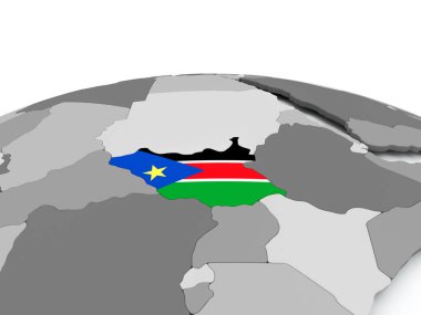Güney Sudan bayrağı dünya üzerinde