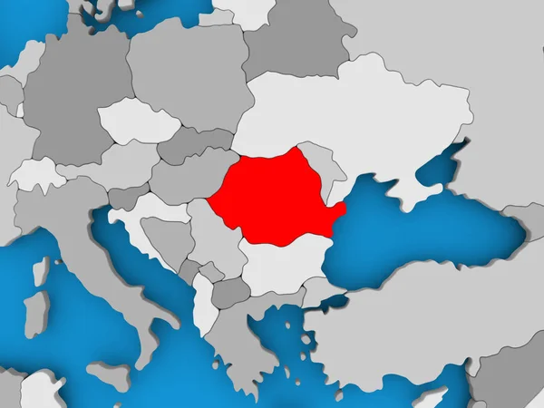 El mapa de Rumania — Foto de Stock