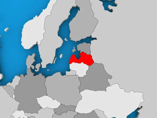 Mapa Łotwy — Zdjęcie stockowe