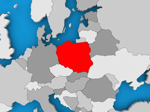Mapa Polski — Zdjęcie stockowe