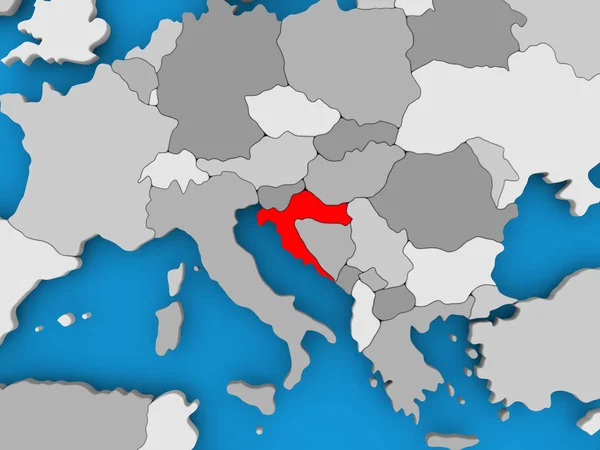 Mapa Chorvatska — Stock fotografie