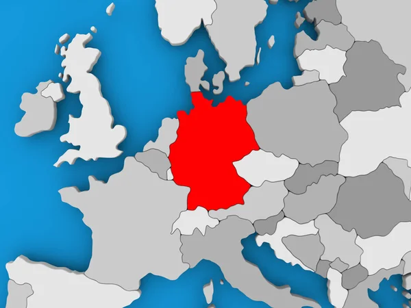 Карта Німеччина — стокове фото