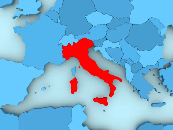 이탈리아 지도 — 스톡 사진