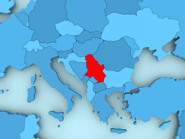 Mapa da Sérvia — Fotografia de Stock