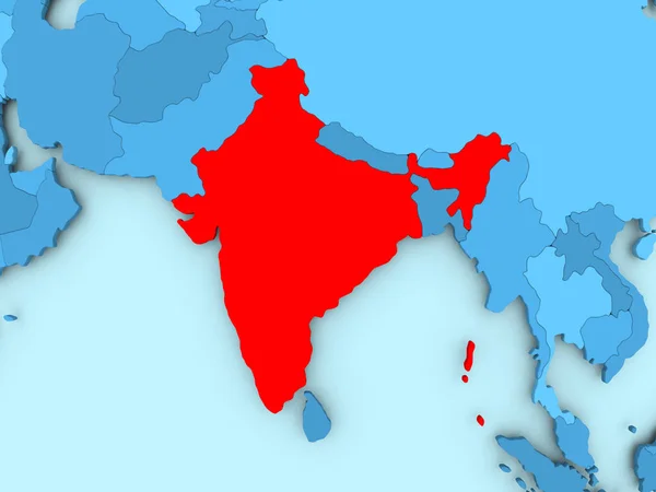 El mapa de India — Foto de Stock