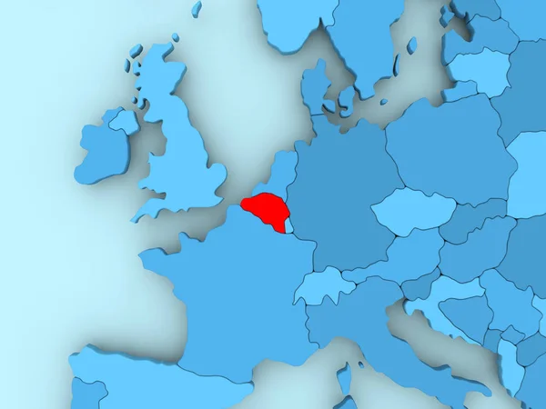 Χάρτης του Βελγίου — Φωτογραφία Αρχείου