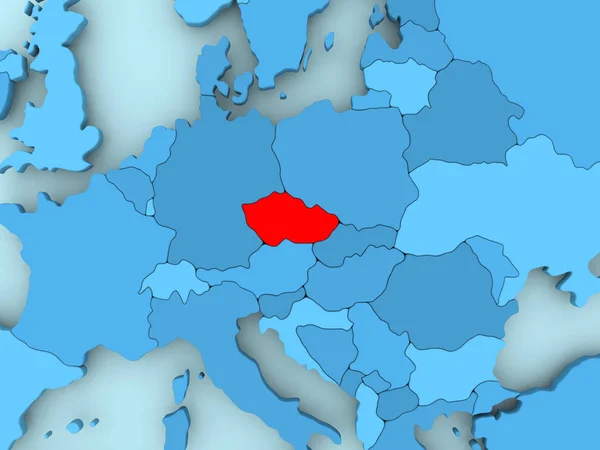 La mappa di Repubblica Ceca — Foto Stock