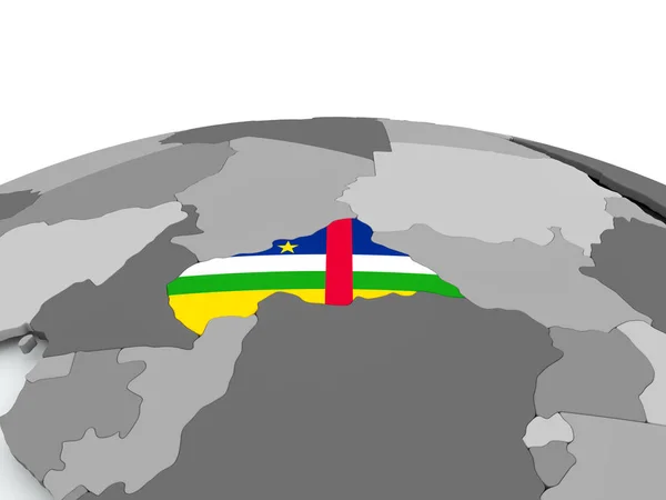 Flaggan i centrala Afrika på Globen — Stockfoto