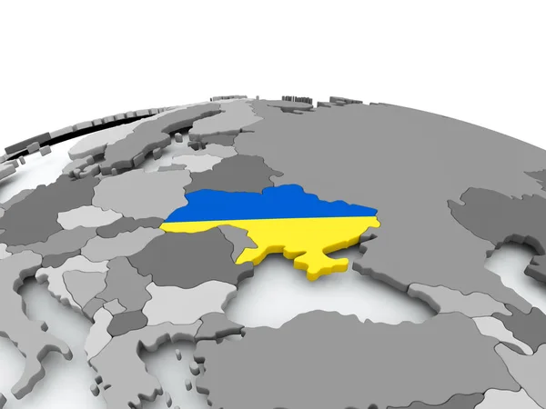 Прапор України по всьому світу — стокове фото
