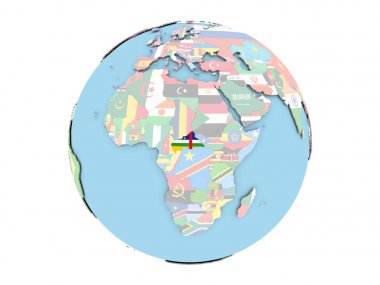 Orta Afrika izole küre üzerinde